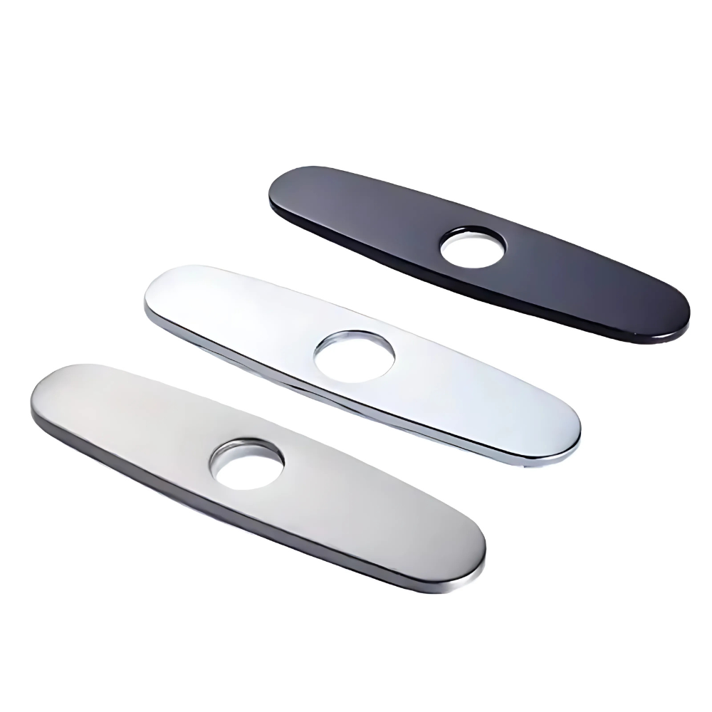 Kitchen and bathroom faucet mounting plate – durable sink hole cover for a seamless and polished look, compatible with most standard faucets.