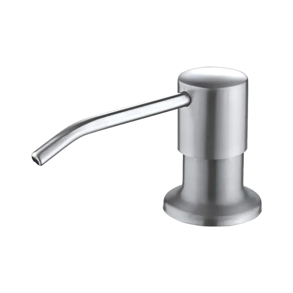Modern kitchen sink soap dispenser – sleek refillable pump bottle for dish soap or hand soap, perfect for home and commercial kitchens.
