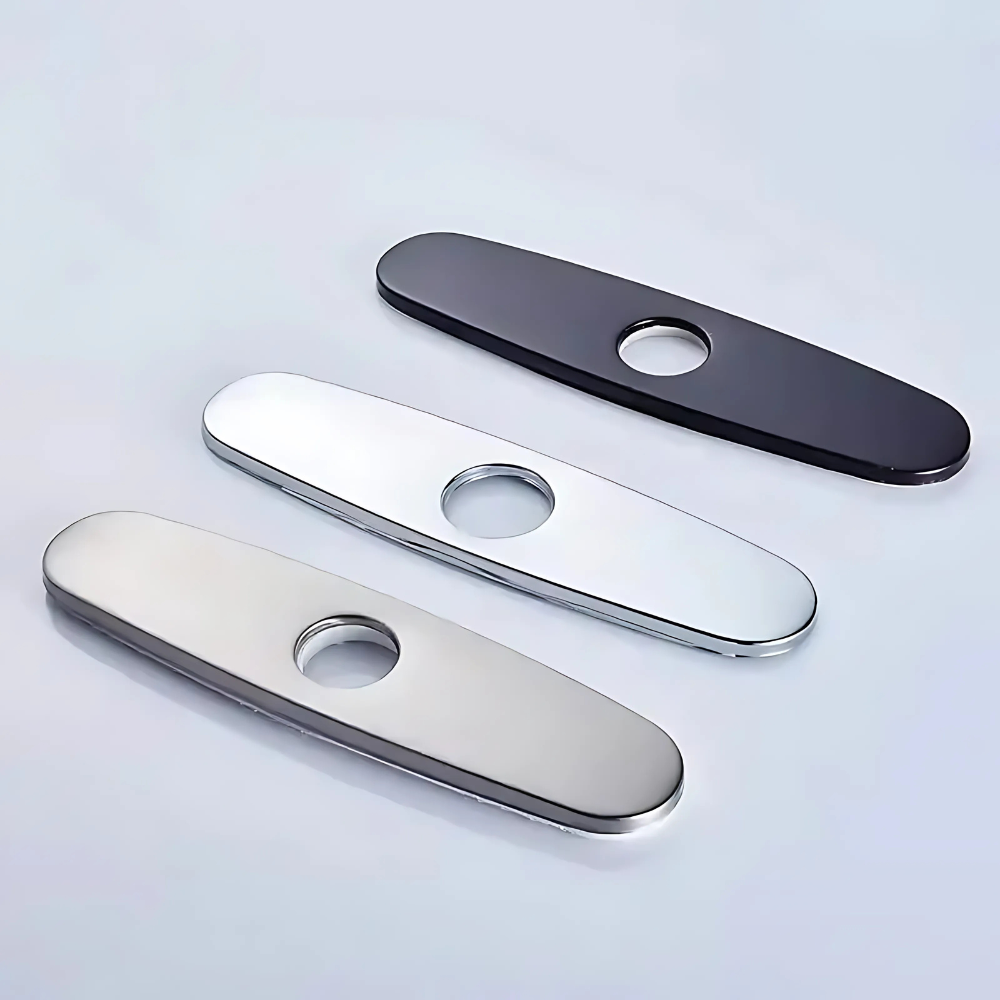 Kitchen and bathroom faucet mounting plate – durable sink hole cover for a seamless and polished look, compatible with most standard faucets.