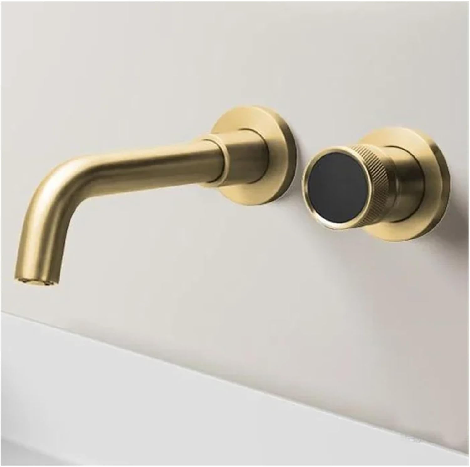 Furo wall-mounted bathroom faucet – sleek and minimalist design with a space-saving installation, offering a smooth water flow for a modern, luxurious bathroom.
