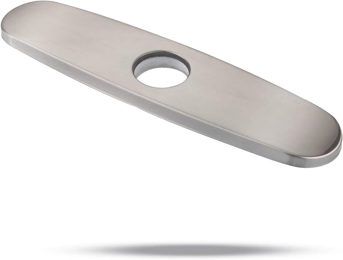 Kitchen and bathroom faucet mounting plate – durable sink hole cover for a seamless and polished look, compatible with most standard faucets.