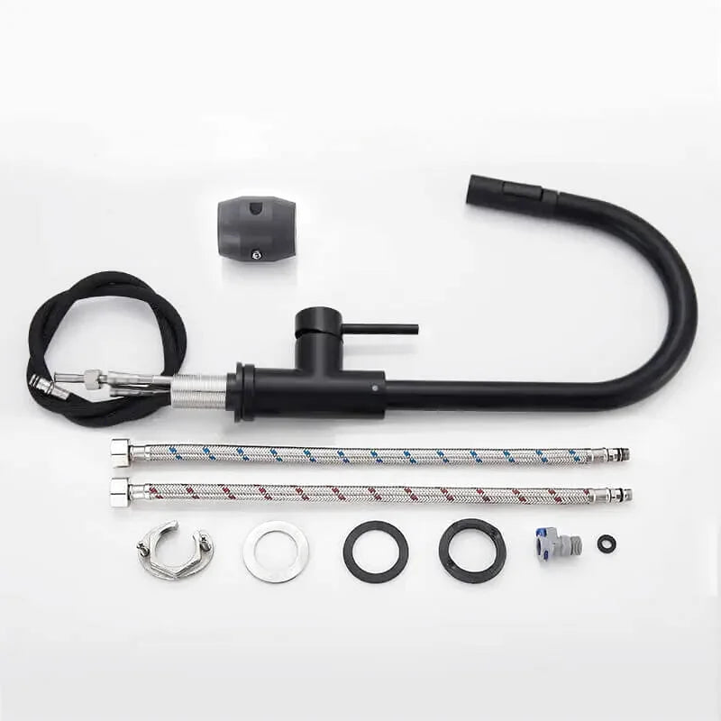 Cala touchless kitchen faucet – modern motion-sensor design with a sleek finish, offering hands-free convenience and efficiency for a hygienic kitchen experience.