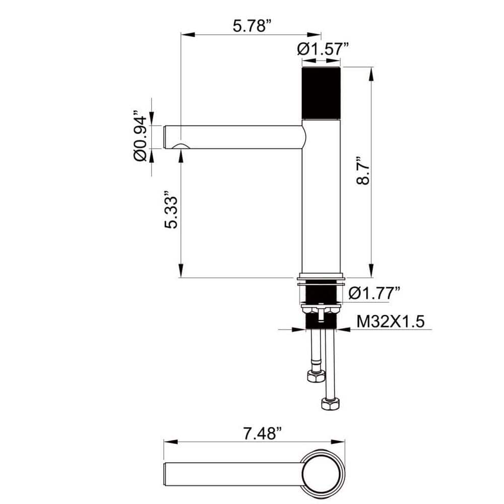 Ciel Industrial-Style Bathroom Faucet