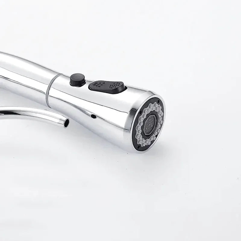 Giro pull-down kitchen faucet – modern high-arc design with a dual-function sprayer for stream and spray modes, perfect for efficient and versatile kitchen use.