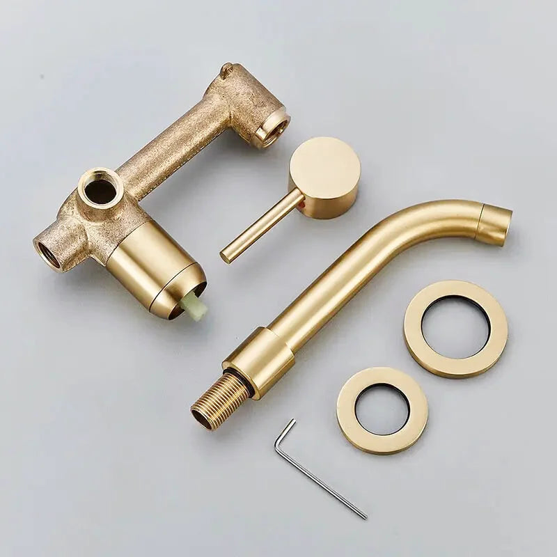 Hana wall-mounted bathtub faucet – sleek and modern design with a space-saving installation, featuring a smooth water flow for a spa-like bathing experience.