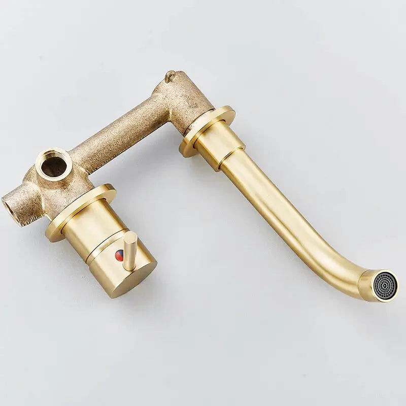 Hana wall-mounted bathtub faucet – sleek and modern design with a space-saving installation, featuring a smooth water flow for a spa-like bathing experience.