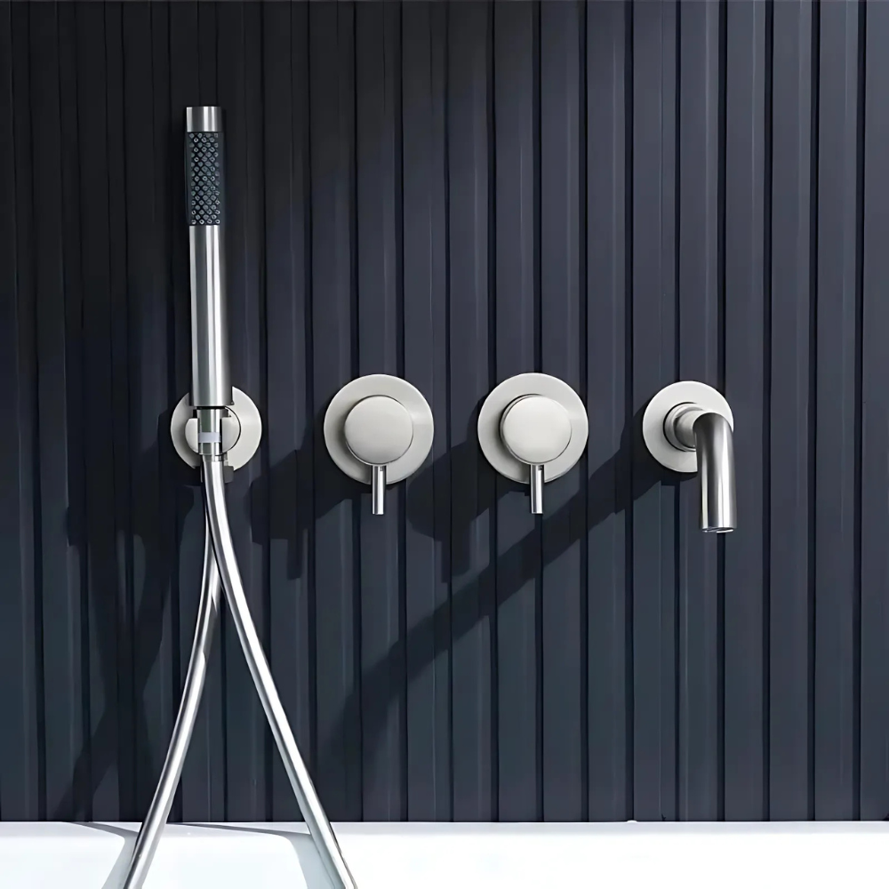 Ilka concealed thermostatic shower mixer – sleek and modern in-wall design with precise temperature control, ensuring a safe and luxurious shower experience.