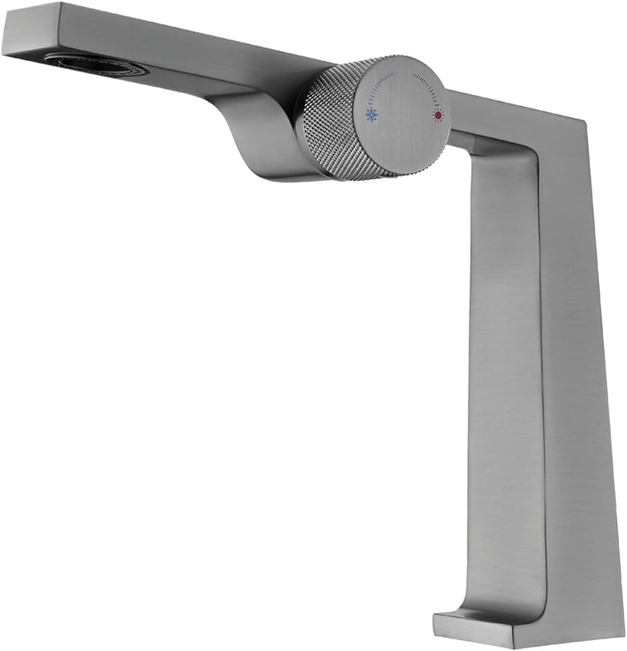 Nona luxury waterfall bathroom faucet – elegant and modern design with a wide spout for a smooth, cascading water flow, adding a spa-like touch to any bathroom.