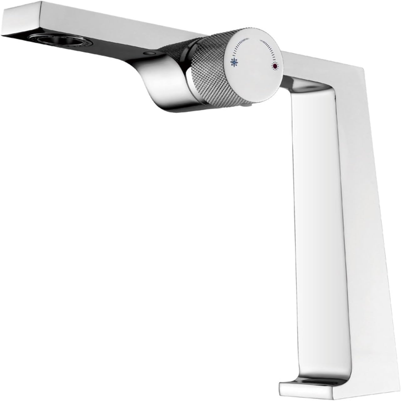Nona luxury waterfall bathroom faucet – elegant and modern design with a wide spout for a smooth, cascading water flow, adding a spa-like touch to any bathroom.