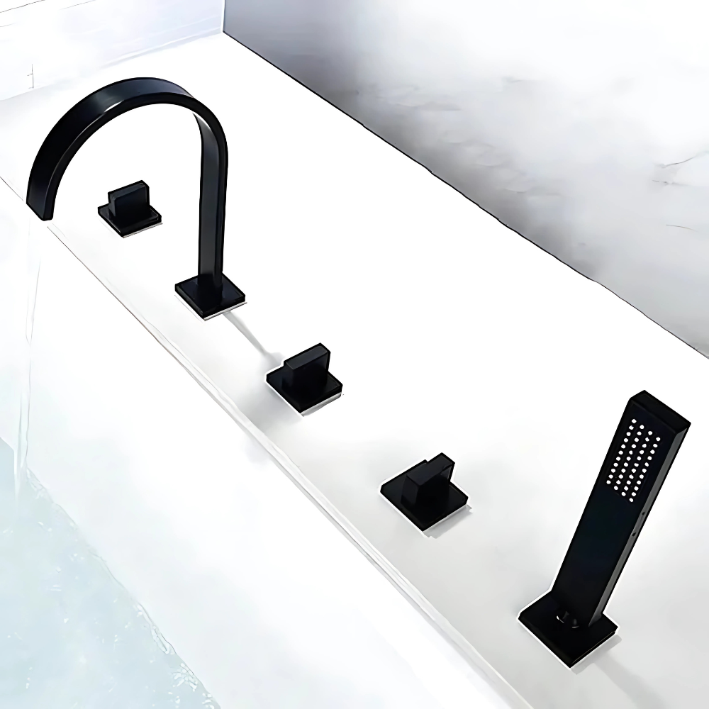Qora bathtub faucet – sleek and modern design with a smooth water flow, perfect for enhancing any contemporary bathroom with elegance and functionality.