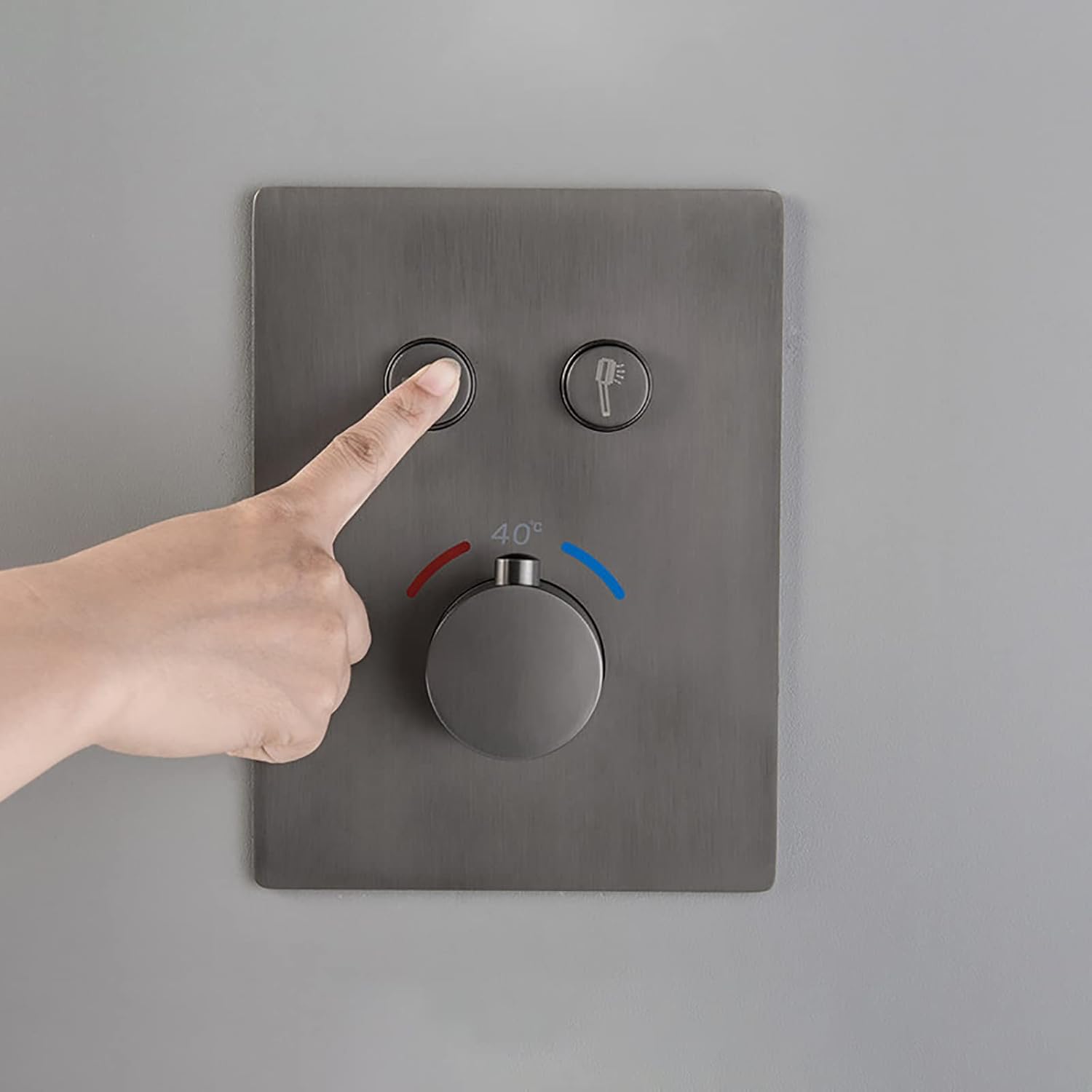 Nube rain shower system – luxurious thermostatic shower faucet with a large rainfall showerhead and handheld sprayer, ensuring precise temperature control and a spa-like experience.