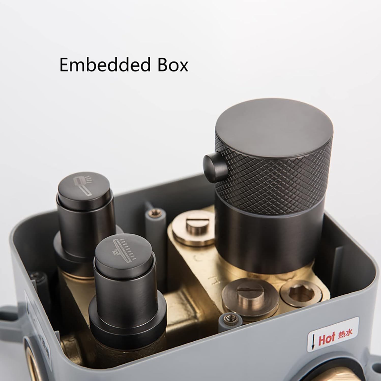 Nube rain shower system – luxurious thermostatic shower faucet with a large rainfall showerhead and handheld sprayer, ensuring precise temperature control and a spa-like experience.