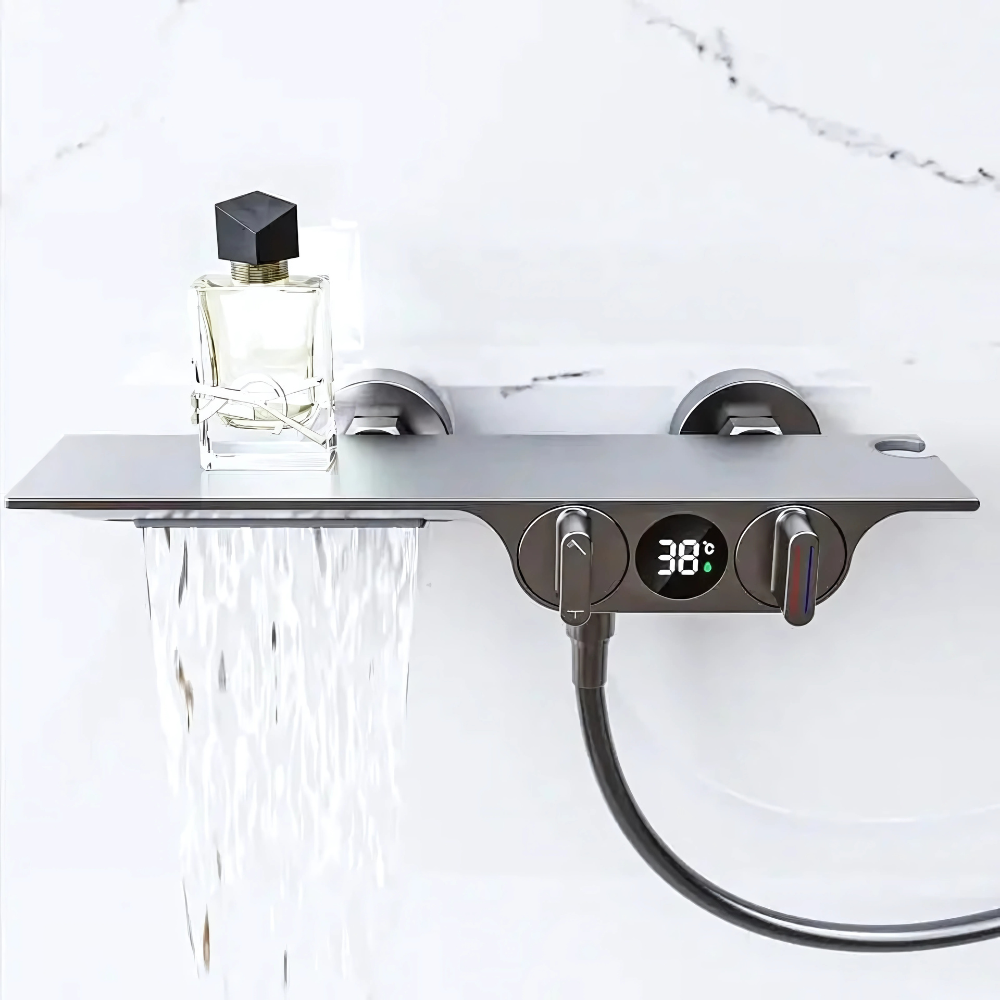Tino bathtub shower faucet – stylish and functional design with a smooth water flow, featuring a handheld shower for a versatile and luxurious bathing experience.