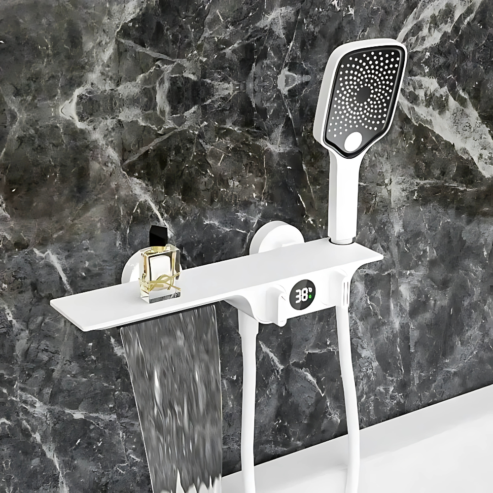 Tino bathtub shower faucet – stylish and functional design with a smooth water flow, featuring a handheld shower for a versatile and luxurious bathing experience.