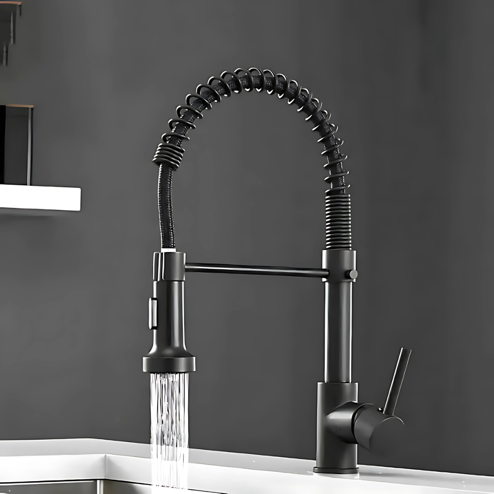 Divo Industrial Kitchen Faucet with Flexible Pull