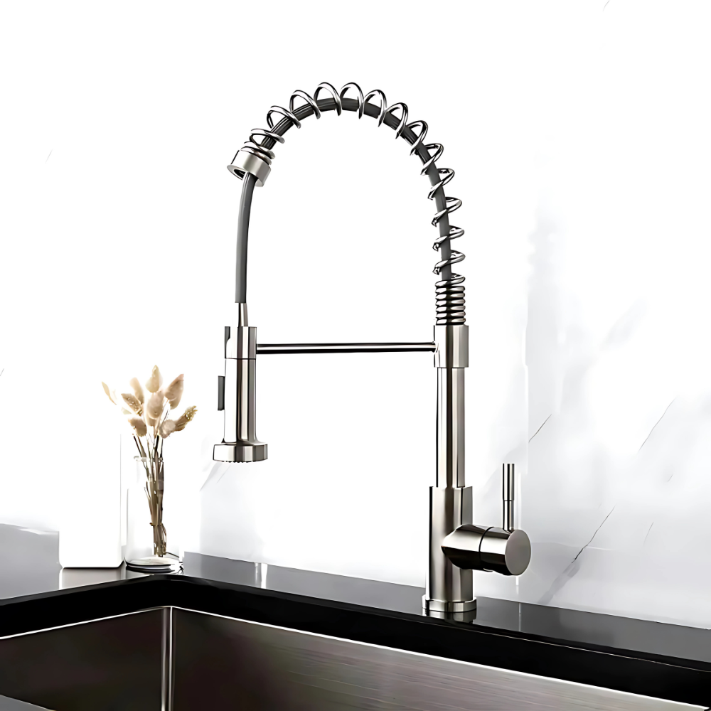 Divo Industrial Kitchen Faucet with Flexible Pull