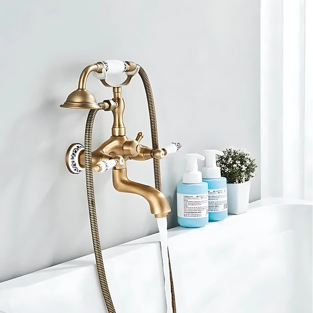Mira Antique Brass Bathtub Faucet