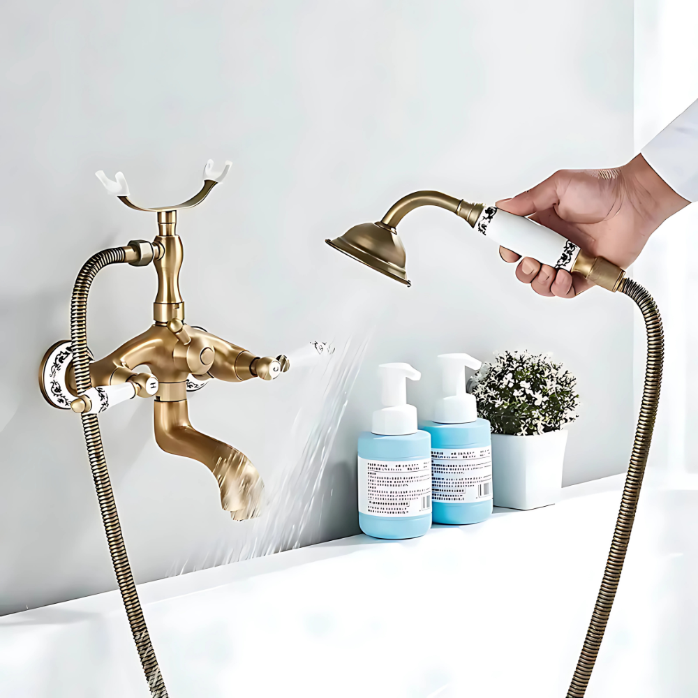 Mira Antique Brass Bathtub Faucet