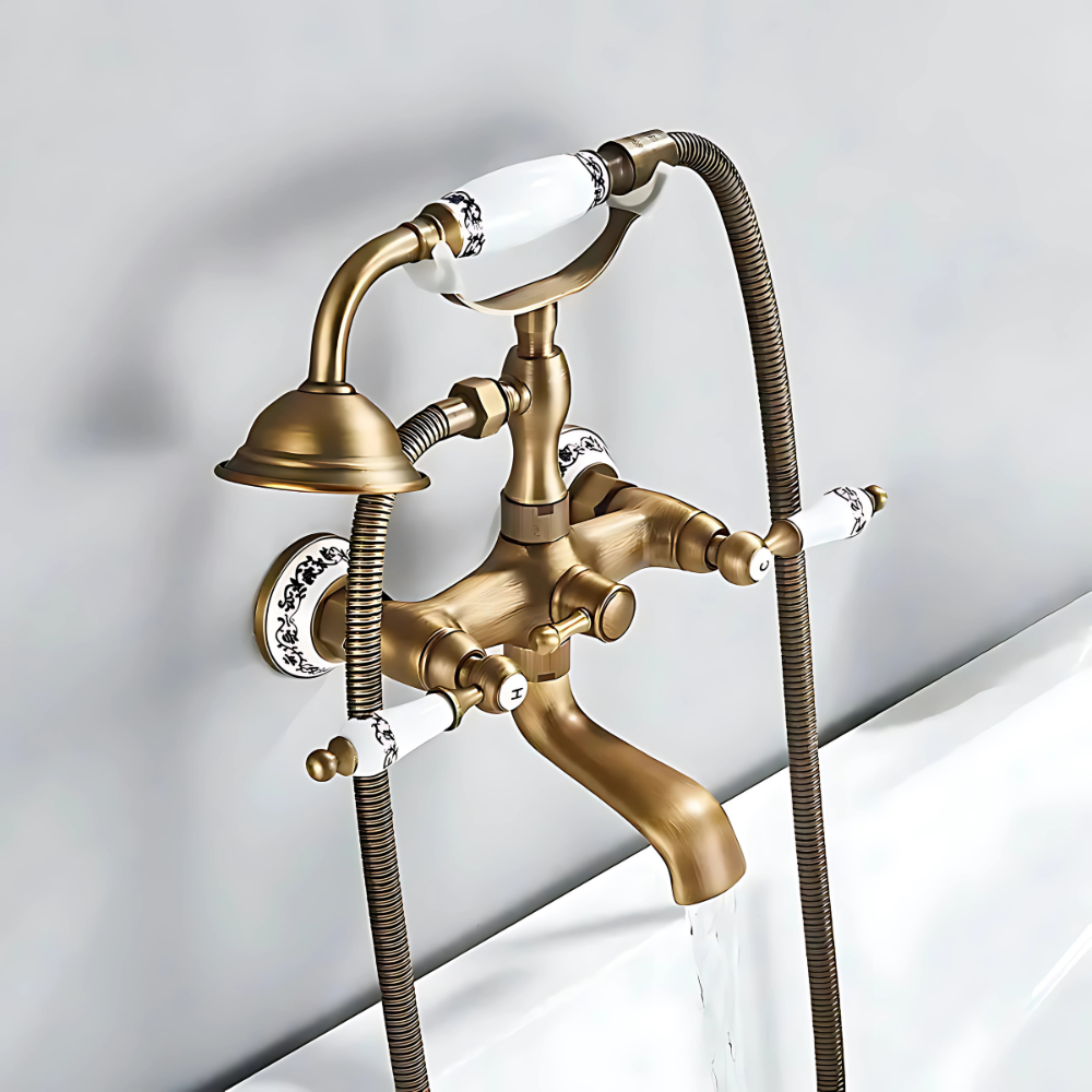 Mira Antique Brass Bathtub Faucet