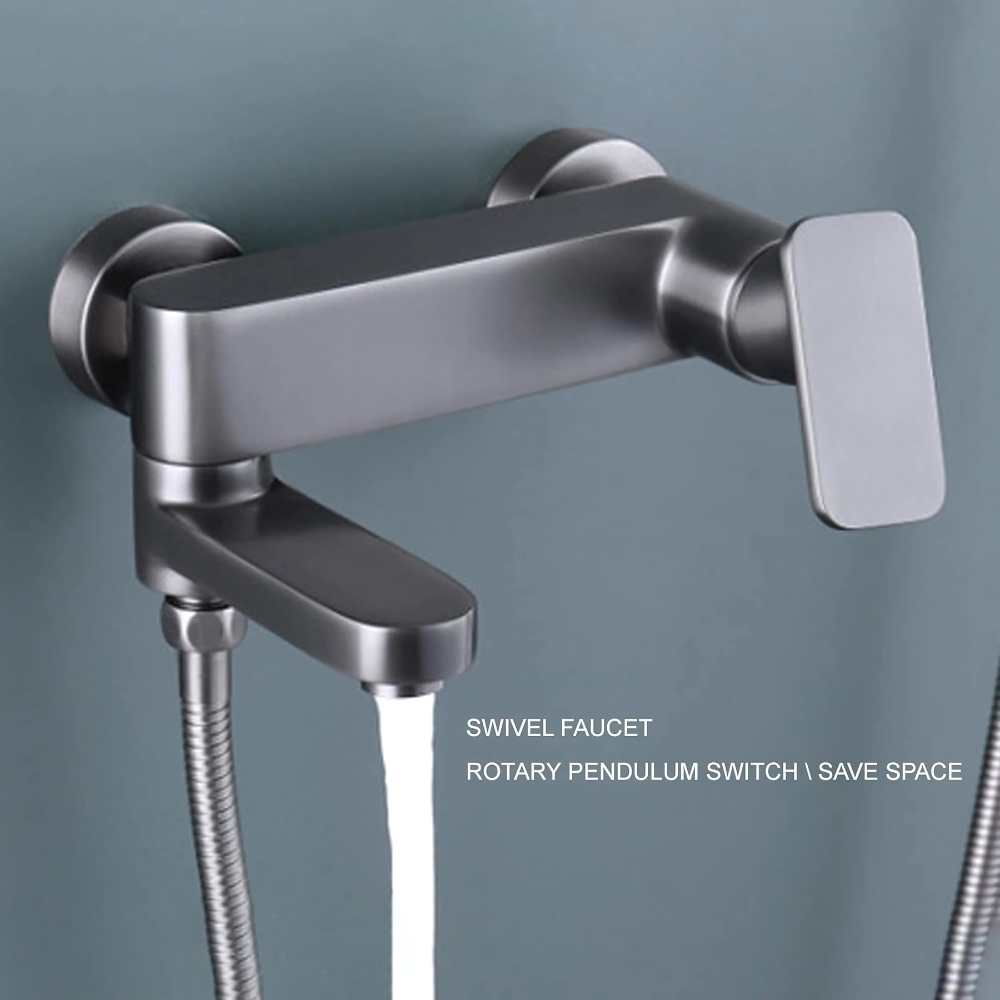 Vela shower system – modern all-in-one design with a rainfall showerhead, handheld sprayer, and tub faucet, offering luxury and versatility for any bathroom.